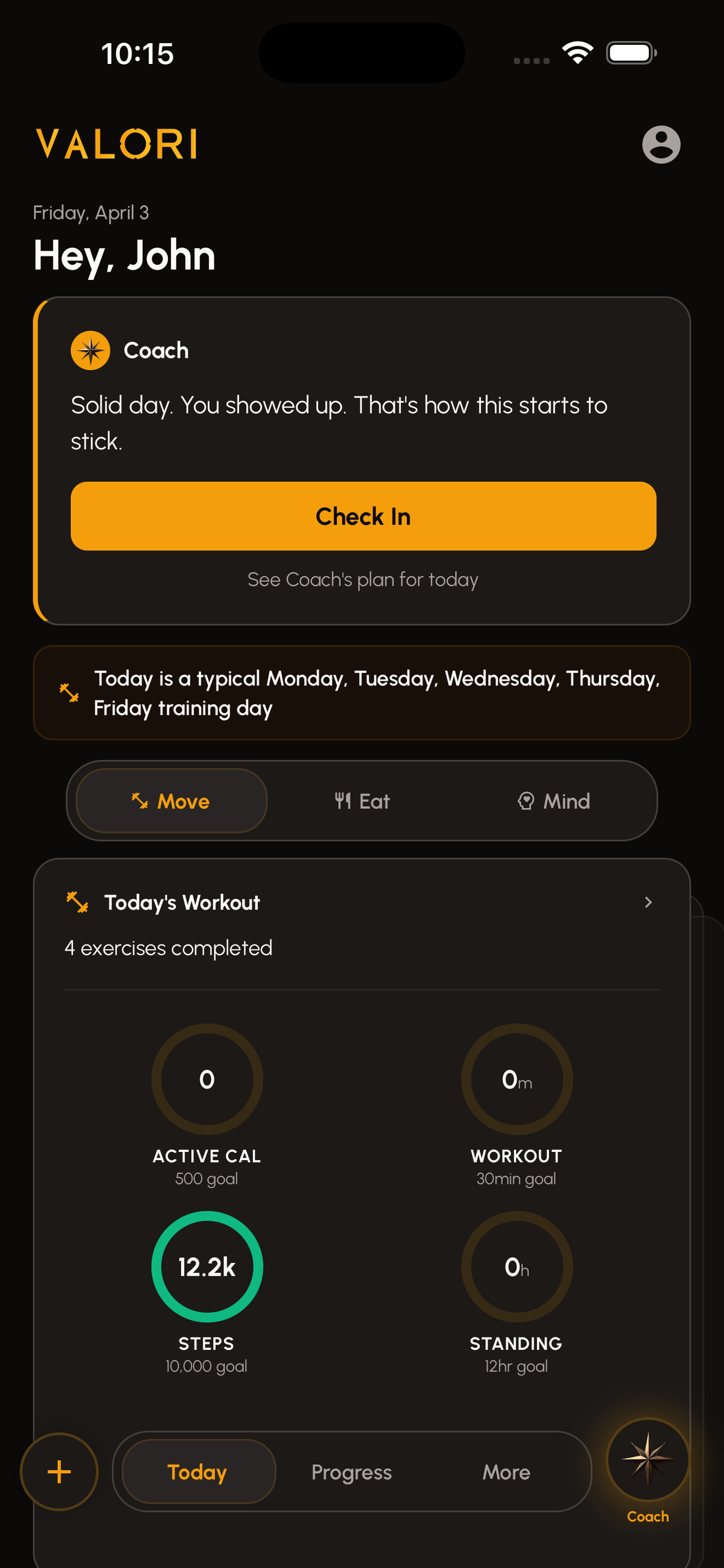 Move — coach-built workout plan